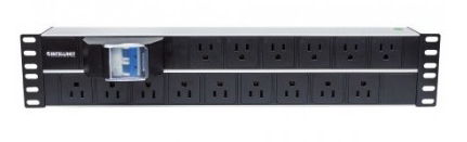 Barra PDU INTELLINET 714075, Regleta eléctrica, 2U, Aluminio