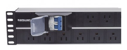 Barra PDU INTELLINET 714075, Regleta eléctrica, 2U, Aluminio