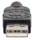 Cable USB - Extension MANHATTAN, 10 m, USB A, USB A, Macho/hembra
