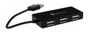 Hub 4 Puertos TechZone TZ17HUB02 USB, Negro