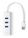 Adaptador USB 2 en 1 con Hub de 3 Puertos USB 3.0 y Adaptador Ethernet Gigabit (UE330)
