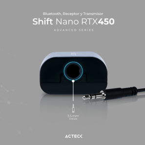 Adaptador USB A/Bluetooth Shift Nano RTX450 Acteck