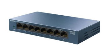 Switch de 8 puertos gigabit TP-LINK LS108G para escritorio plug and play con carcasa de acero