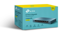 Switch de 8 puertos gigabit TP-LINK LS108G para escritorio plug and play con carcasa de acero