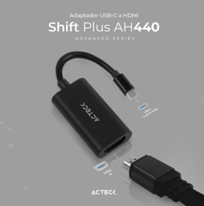 Adaptador USB-C a HDMI Shift Plus AH440 Acteck
