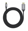 Adaptador USB-C to HDMI, 2M 4K@60Hz MANHATTAN 153607, USB-C, HDMI, Negro/Plata, 2 m