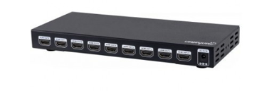 Video Splitter HDMI 4K MANHATTAN de 8 puertos, Negro, HDMI, HDMI, HDMI, Hembra/hembra