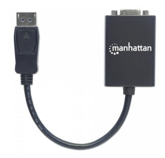 Adaptador Displayport a VGA MANHATTAN 151962, Negro, DisplayPort, VGA