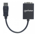 Adaptador Displayport a VGA MANHATTAN 151962, Negro, DisplayPort, VGA