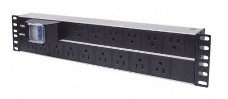 Barra PDU INTELLINET 714075, Regleta eléctrica, 2U, Aluminio