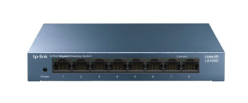 [LS108G] Switch de 8 puertos gigabit TP-LINK LS108G para escritorio plug and play con carcasa de acero