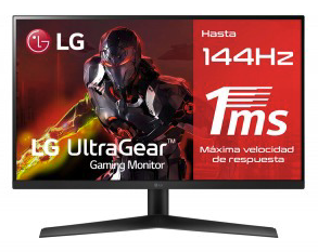 [27GN60R-B] Monitor LG 27GN60R, 27 pulgadas, 350 cd / m², 1920 x 1080 Pixeles, 1 ms, FHD