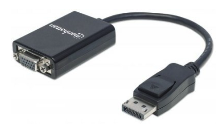 [151962] Adaptador Displayport a VGA MANHATTAN 151962, Negro, DisplayPort, VGA
