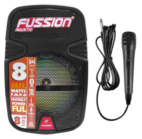[Pbs-9936bk] Bafle Bocina Recargable 8 Pulgadas Bluetooth Pbs-9936bk Fussion