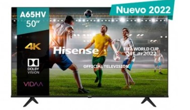 [50A65HV] Televisor Hisense, 50 pulgadas LED 4K UHD SMART VIDAA
